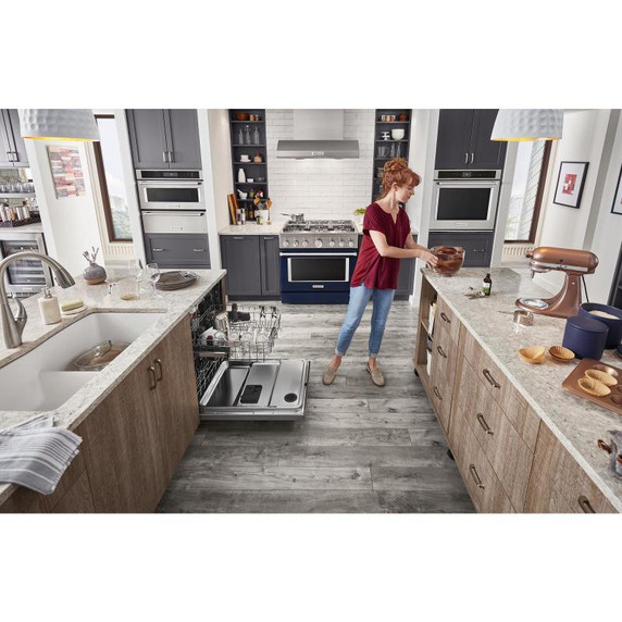 Kitchenaid® 44 dBA Dishwasher in PrintShield™ Finish with 360° Max Jets™ Third Rack KDFM404KPS