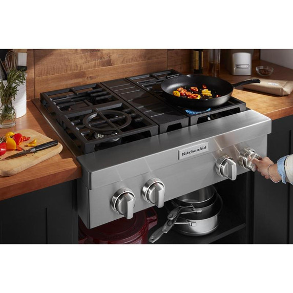 KitchenAid® 30'' 4-Burner Commercial-Style Gas Rangetop KCGC500JSS