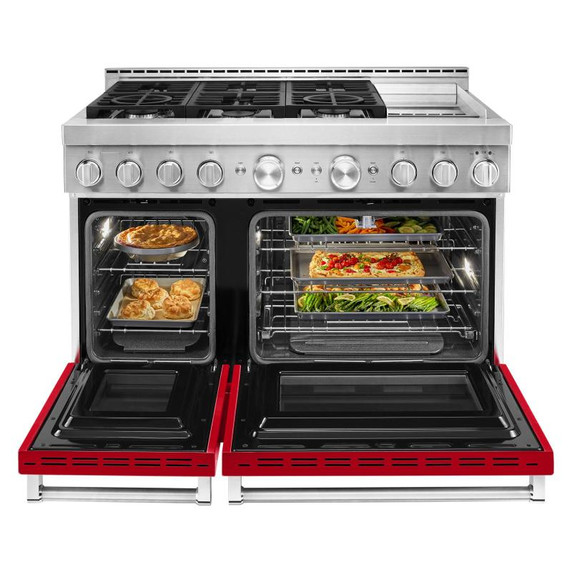KitchenAid® 48'' Smart Commercial-Style Gas Range with Griddle KFGC558JPA