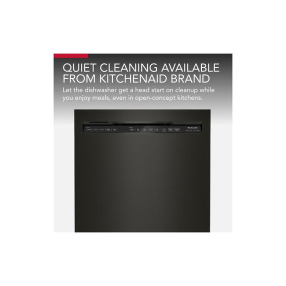 Kitchenaid® 39 dBA Dishwasher in PrintShield™ Finish with Third Level Utensil Rack KDFE204KBS