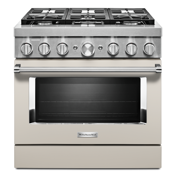 KitchenAid® 36'' Smart Commercial-Style Gas Range with 6 Burners KFGC506JMH