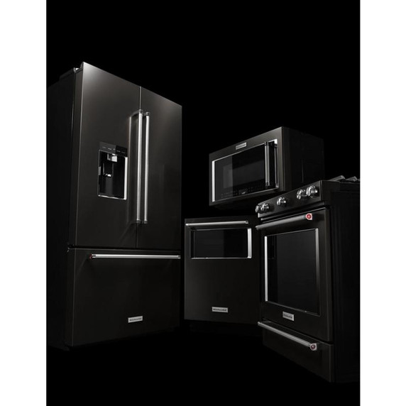 Kitchenaid® 30-Inch 5-Burner Gas Slide-In Convection Range KSGG700EBS