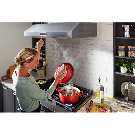 KitchenAid® 36'' Smart Commercial-Style Dual Fuel Range with 6 Burners KFDC506JSS