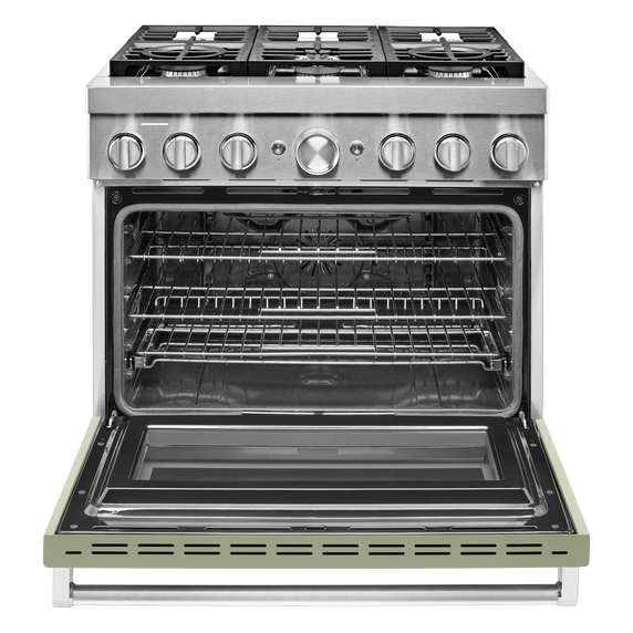 KitchenAid® 36'' Smart Commercial-Style Dual Fuel Range with 6 Burners KFDC506JAV