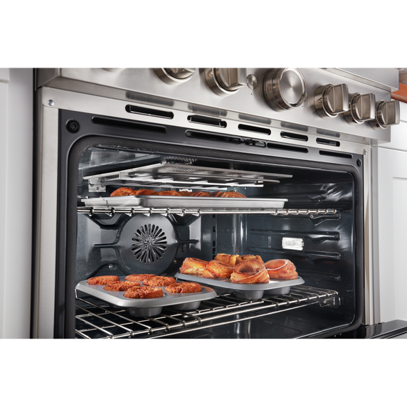 KitchenAid® 36'' Smart Commercial-Style Dual Fuel Range with 6 Burners KFDC506JAV
