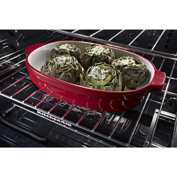 Kitchenaid® 30-Inch 5-Burner Gas Convection Front Control Range KSGG700ESS