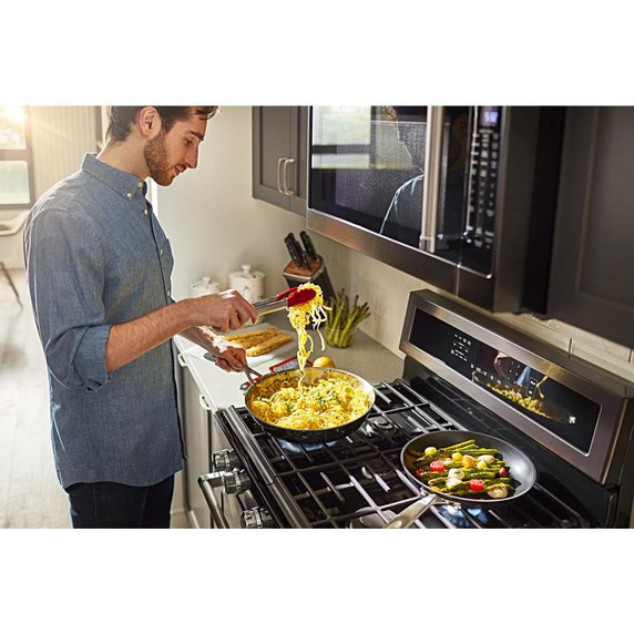 Kitchenaid® 30-Inch 5-Burner Gas Convection Range KFGG500EBS