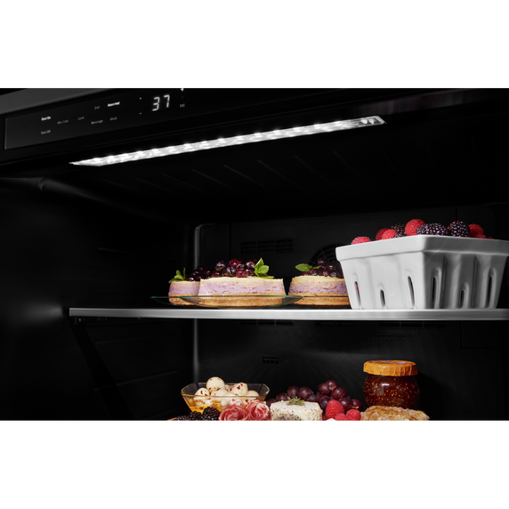 Kitchenaid® 24 Undercounter Refrigerator with Glass Door and Shelves with Metallic Accentsand with PrintShield™ Finish KURL314KBS