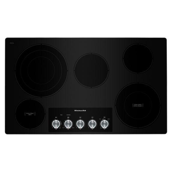 Kitchenaid® 36 Electric Cooktop with 5 Elements and Knob Controls KCES556HSS