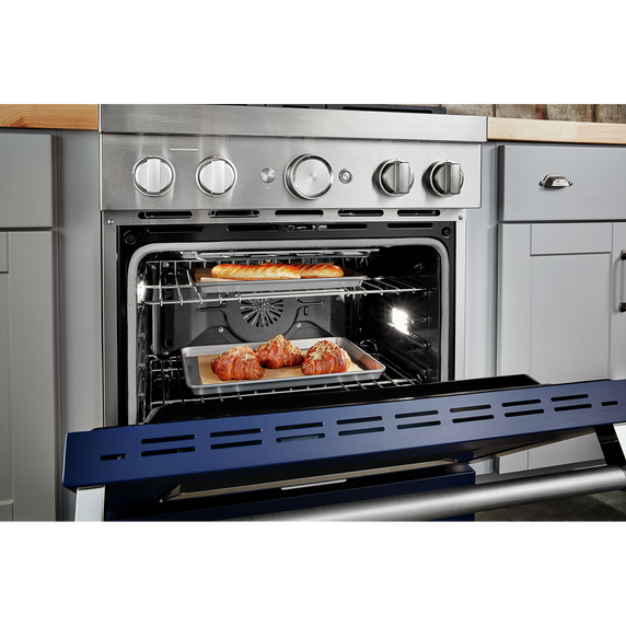 KitchenAid® 30'' Smart Commercial-Style Dual Fuel Range with 4 Burners KFDC500JIB