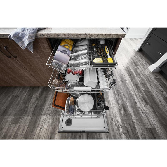 Kitchenaid® 44 dBA Dishwasher in PrintShield™ Finish with 360° Max Jets™ Third Rack KDTM404KPS