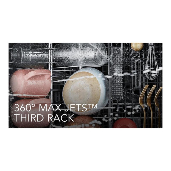 Kitchenaid® 44 dBA Dishwasher in PrintShield™ Finish with 360° Max Jets™ Third Rack KDTM404KPS