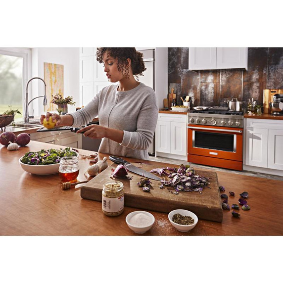 KitchenAid® 36'' Smart Commercial-Style Gas Range with 6 Burners KFGC506JSC