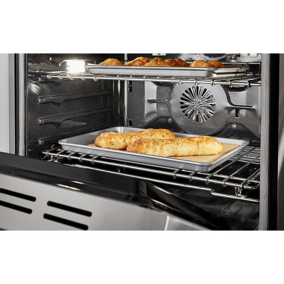 KitchenAid® 30'' Smart Commercial-Style Gas Range with 4 Burners KFGC500JSS