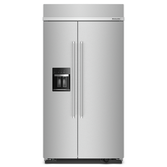 Kitchenaid® 25.1 Cu. Ft. 42 Built-In Side-by-Side Refrigerator with Ice and Water Dispenser KBSD702MPS