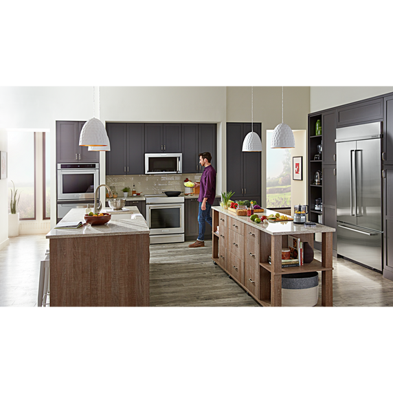 Kitchenaid® 24.2 Cu. Ft. 42 Width Built-In Stainless French Door Refrigerator with Platinum Interior Design KBFN502ESS