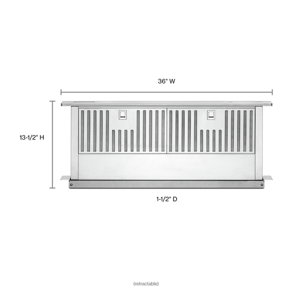 Kitchenaid® 36 Retractable Downdraft Ventilation System KXD4636YSS