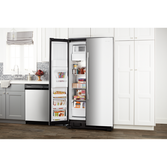 Amana® 33-inch Side-by-Side Refrigerator with Dual Pad External Ice and Water Dispenser ASI2175GRS