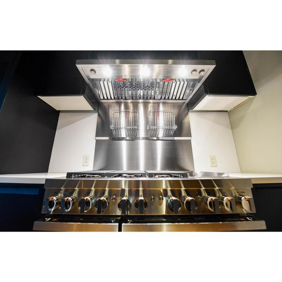Jennair® NOIR™ 48" Dual-Fuel Professional Range with Chrome-Infused Griddle JDRP548HM Jennair® NOIR™ 48" Dual-Fuel Professional Range with Chrome-Infused Griddle JDRP548HM