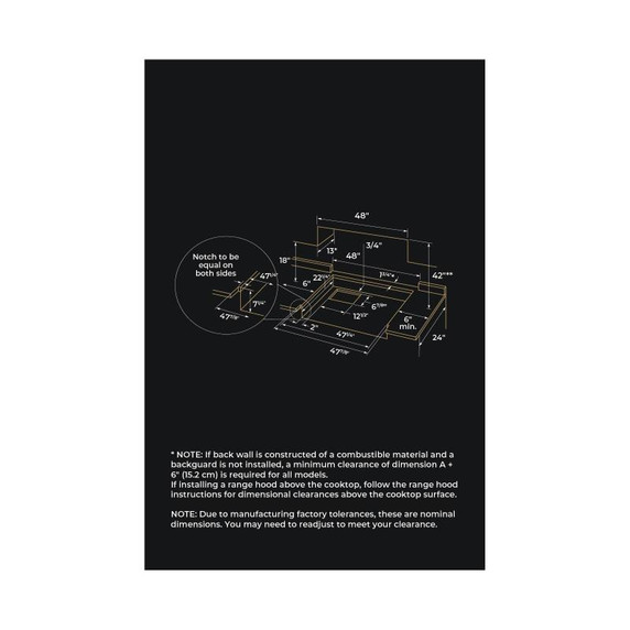 Jennair® 48" RISE™ Gas Professional-Style Rangetop with Chrome-Infused Griddle JGCP548HL
