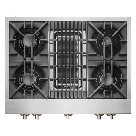 Jennair® 36" RISE™ Gas Professional-Style Rangetop with Gas Grill JGCP636HL