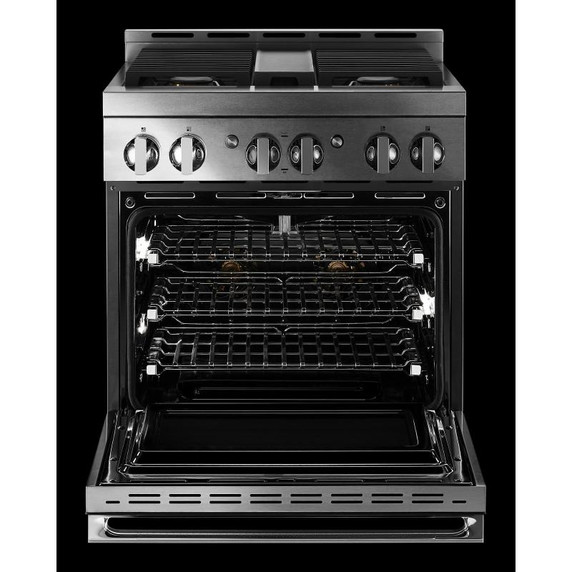Jennair® 30" NOIR™ Gas Professional-Style Range JGRP430HM
