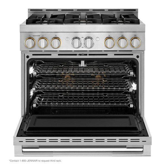 Jennair® 36" RISE™ Gas Professional-Style Range JGRP436HL