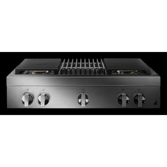 Jennair® 36" NOIR™ Gas Professional-Style Rangetop with Gas Grill JGCP636HM