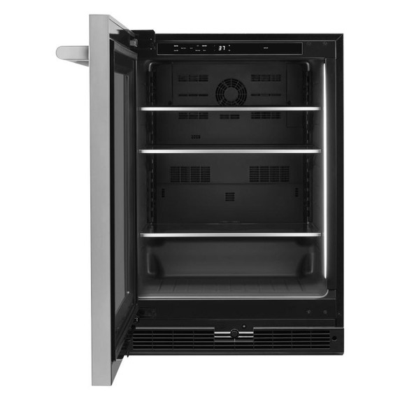 Jennair® RISE™ 24"  Under Counter Glass Door Refrigerator, Left Swing JUGFL242HL