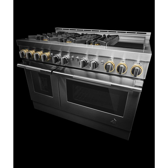 Jennair® 48" RISE™ Gas Professional-Style Range with Chrome-Infused Griddle JGRP548HL