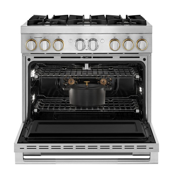 Jennair® 36" RISE™ Dual-Fuel Professional-Style Range JDRP436HL
