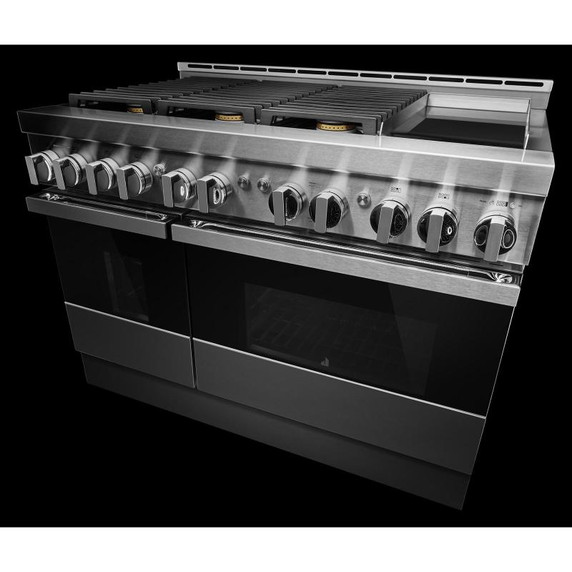 Jennair® 48" NOIR™ Gas Professional-Style Range with Chrome-Infused Griddle JGRP548HM