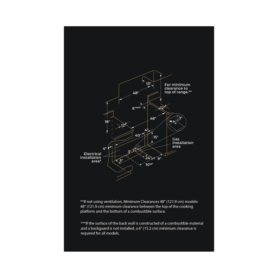 Jennair® 48" NOIR™ Gas Professional-Style Range with Chrome-Infused Griddle JGRP548HM