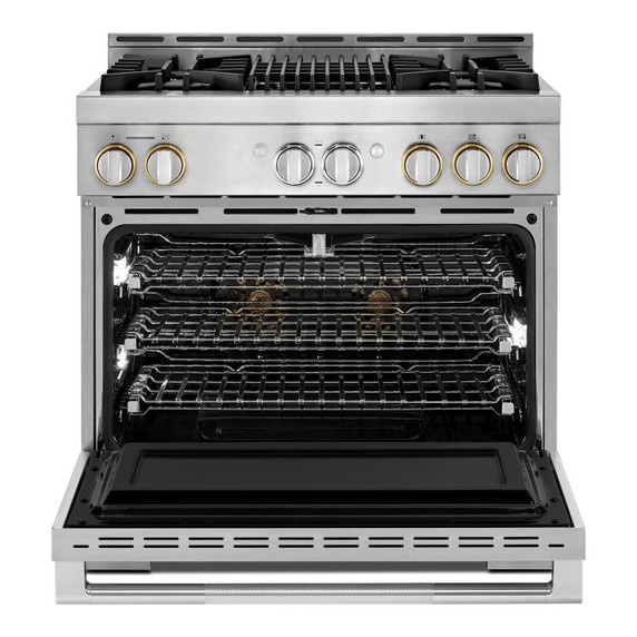 Jennair® 36" RISE™ Gas Professional-Style Range with Infrared Grill JGRP636HL