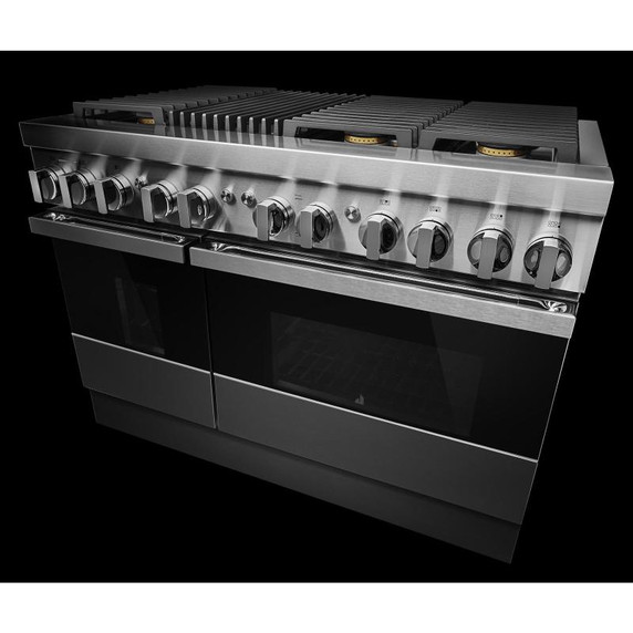 Jennair® NOIR™ 48" Dual-Fuel Professional Range with Gas Grill JDRP648HM
