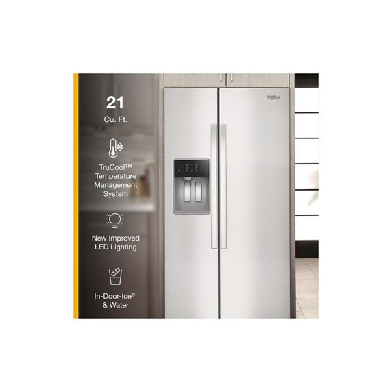 Whirlpool® 36-inch Counter Depth Side-by-Side Refrigerator with TruCool™ System WRSC5536RZ Whirlpool® 36-inch Counter Depth Side-by-Side Refrigerator with TruCool™ System WRSC5536RZ
