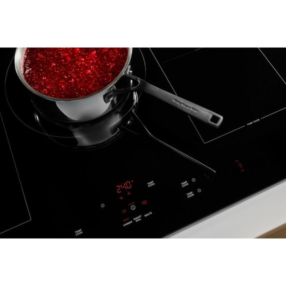 Kitchenaid® 30" Temp Cook™ Induction Cooktop with 5 Cooking Zones KCIT730SBL