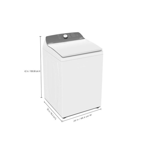 Whirlpool® 4.5 Cu. Ft. IEC Top Load Impeller Washer WTW4000SW Whirlpool® 4.5 Cu. Ft. IEC Top Load Impeller Washer WTW4000SW