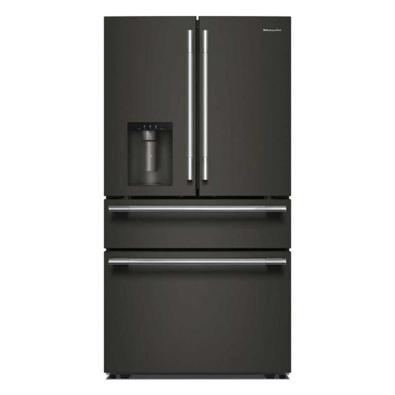 Kitchenaid® 29 cu. ft. French Door Refrigerator with Exterior Water and Ice and FreshChill™ Full-Width Refrigerated Drawer KRMF436SBE