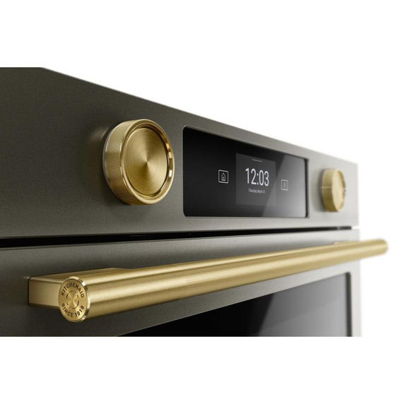 Kitchenaid® 30-inch Smart Electric Single Wall Oven with Assisted Cooking Modes - Black Ore KOES730SBE