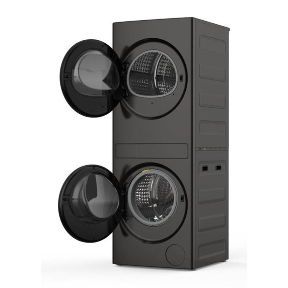 Whirlpool® 24-in Compact ENERGY STAR® Certified Ventless Heat Pump Laundry Tower with 3.2-cu. ft. I.E.C. Washer and Electric 4.3-cu ft Dryer YWFH5424SJ