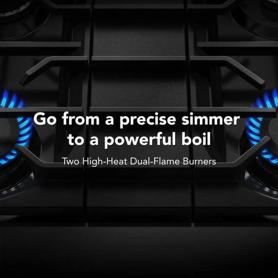 KitchenAid® 30-Inch 4 Burner Commercial-Style Dual Fuel Range with No Preheat Air Fry Mode KFDS930SJP