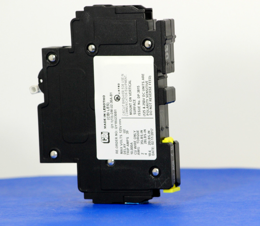QY18U230B1 (1 Pole, 30A, 125VDC, UL Listed (UL 489))