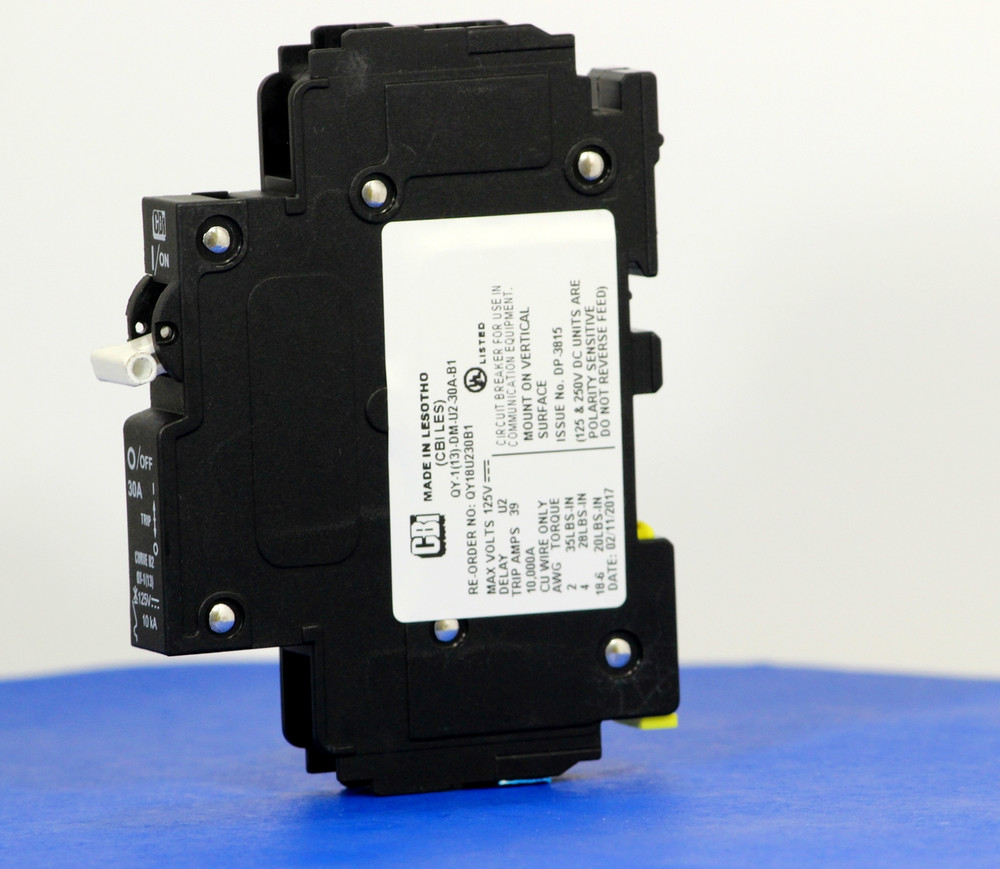 QY18U230B1 (1 Pole, 30A, 125VDC, UL Listed (UL 489))