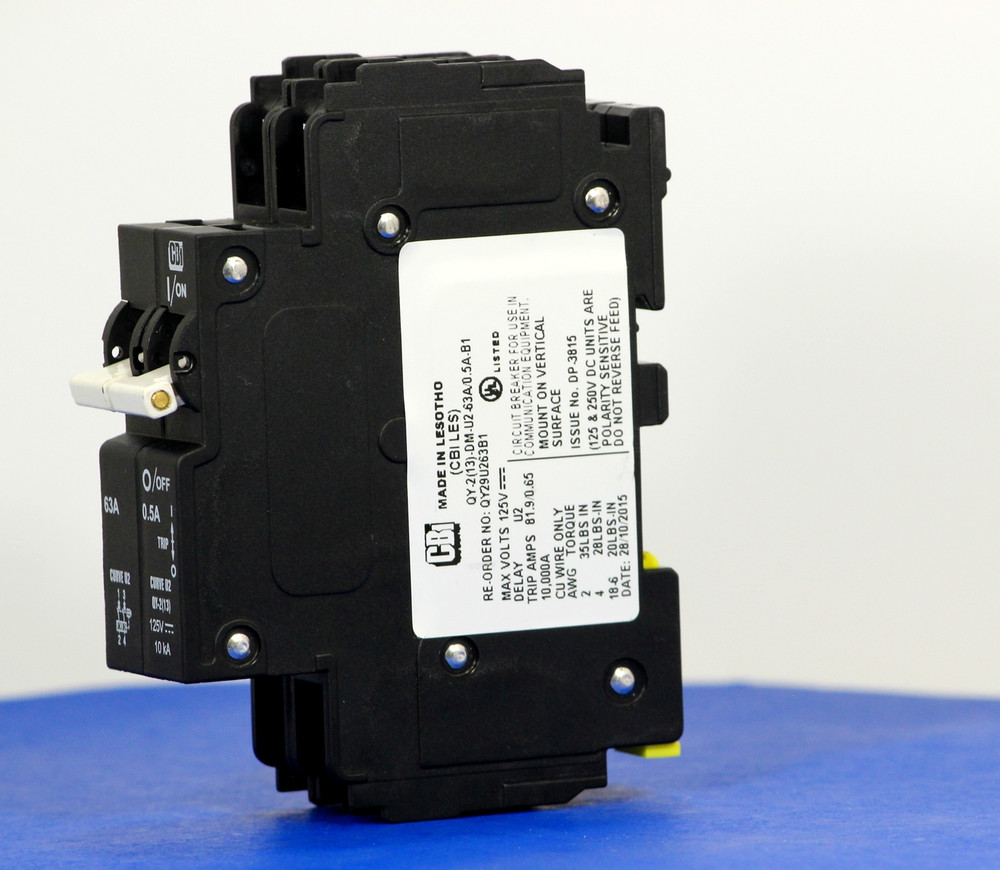 QY29U263B1 (2 Pole, 63A, 125VDC, UL Listed (UL 489))