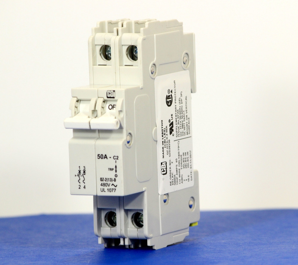 QZD28250 (2 Pole, 50A, 277/480VAC, UL Recognized (UL 1077))