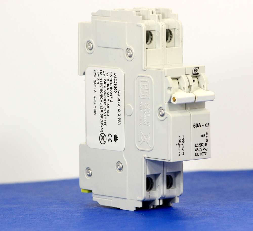 QZD28260 (2 Pole, 60A, 277/480VAC, UL Recognized (UL 1077))