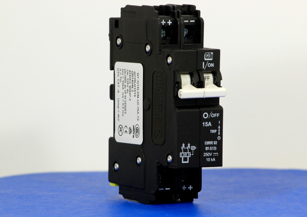 QY29U215T3 (2 Pole, 15A, 250VDC, UL Listed (UL 489))