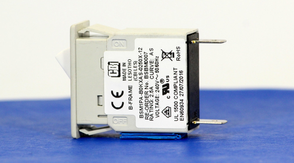 BSBM0007 (1 Pole, 2.5A, 240VAC, Quick Connect, Series Trip, UL Recognized (UL 1077))