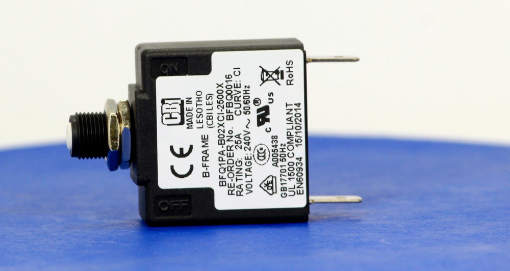 BFBQ0016 (1 Pole, 25A, 240VAC, Quick Connect, Series Trip, UL Recognized (UL 1077))